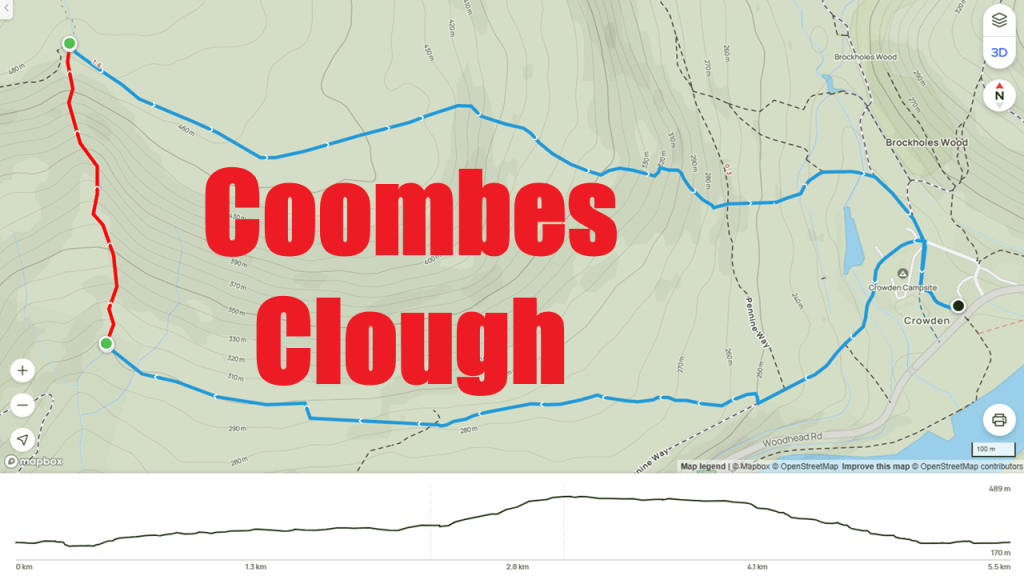 Map of Coombes Clough scramble