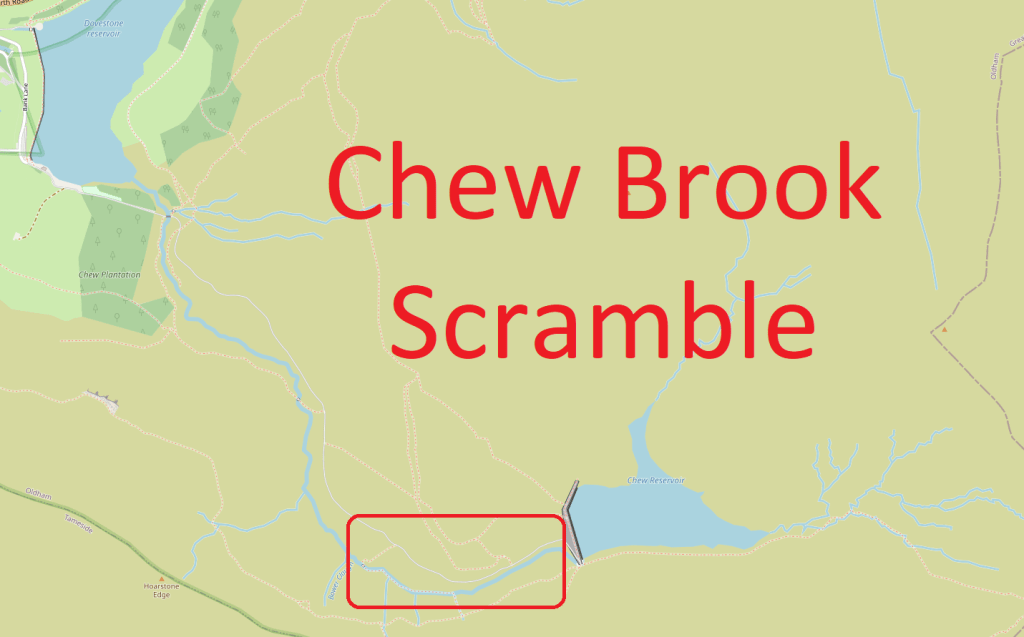 Map of Chew Brook scramble