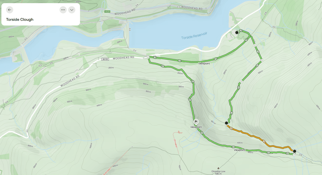 Map of Torside Clough scramble