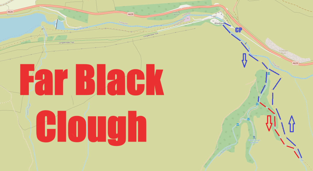 Map of Far Black Clough scramble