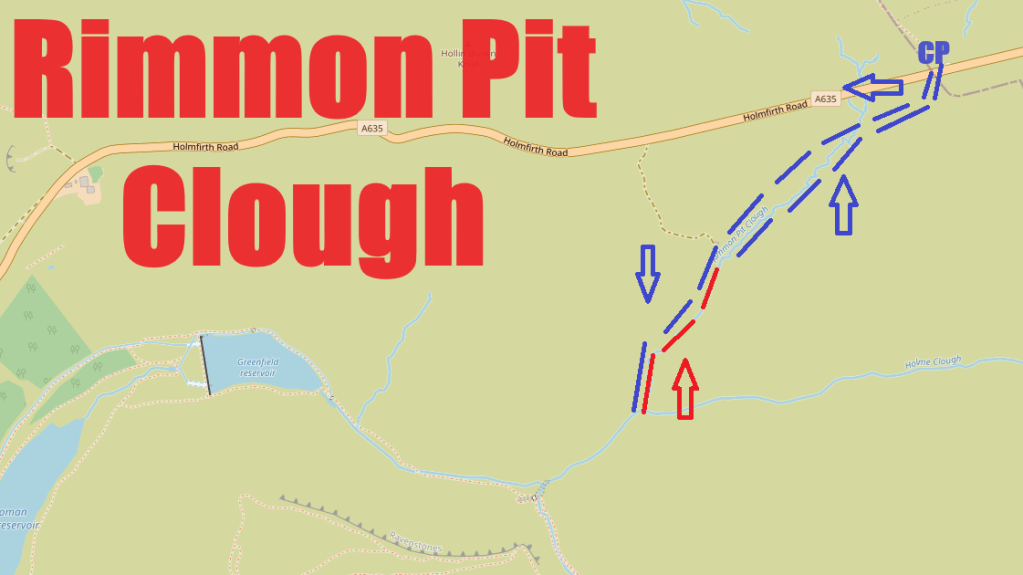 Map of Rimmon Pit Clough scramble