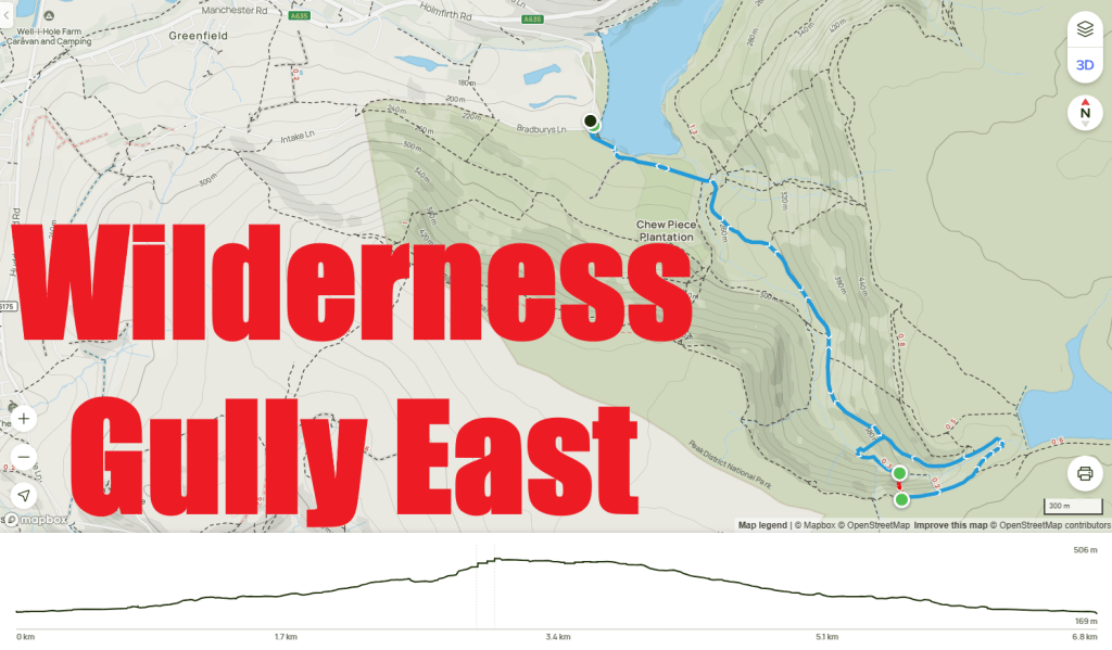 Map of Wilderness Gully East scramble