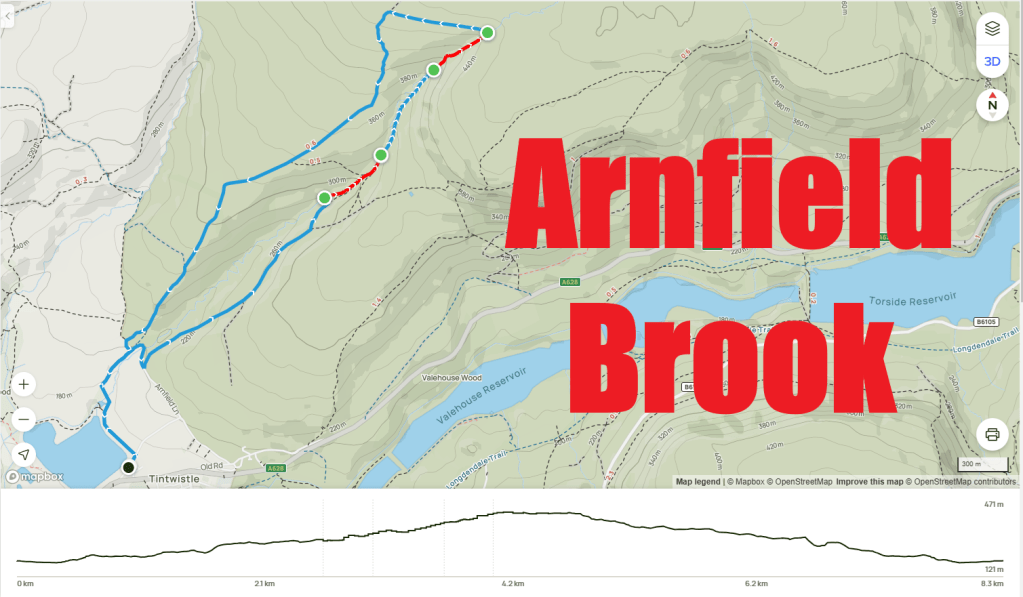 Map of Arnfield Brook scramble