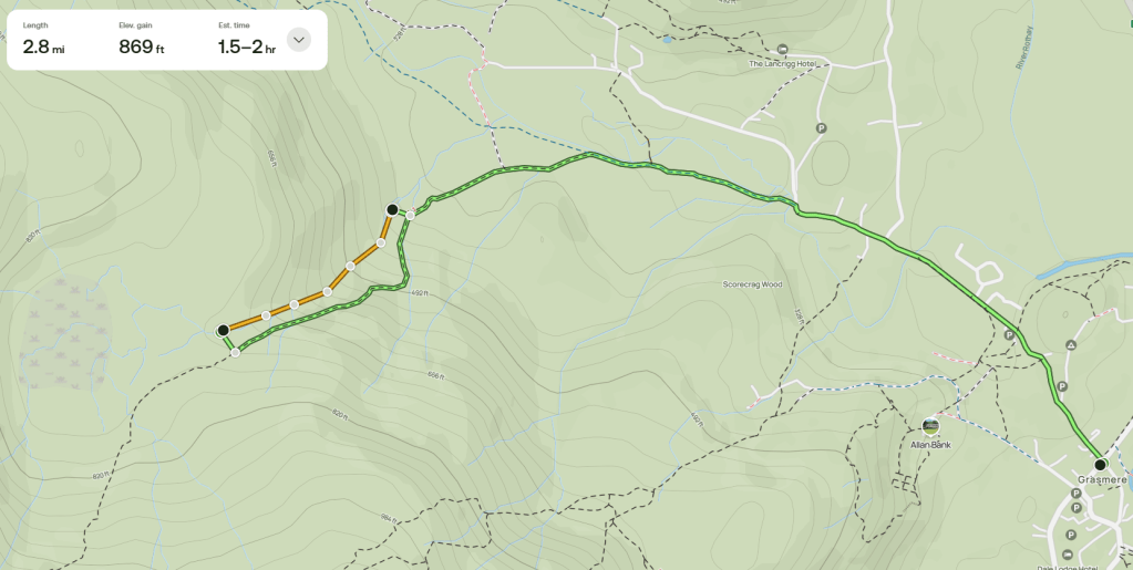 Map of Blindtarn Gill scramble