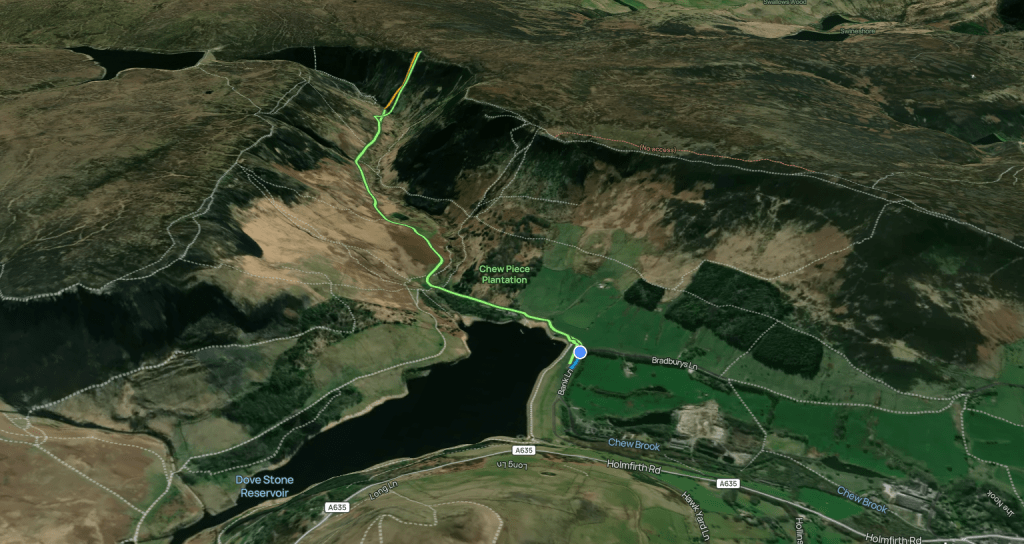 Map of Bower Clough Challenge