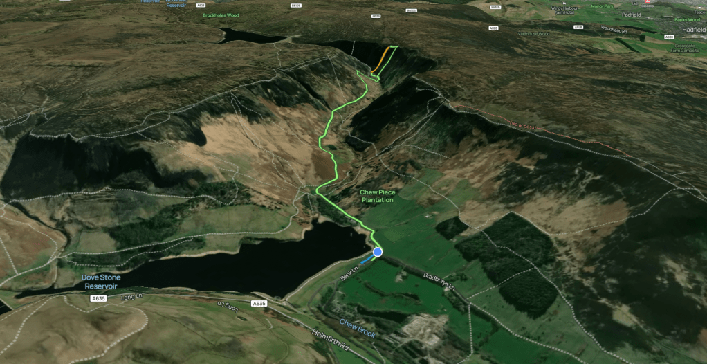 Map of Wilderness Gully West scramble