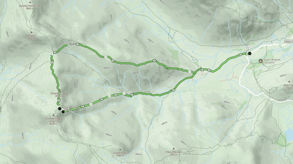 Map of Third Crinkle (Gunson Knott) scramble